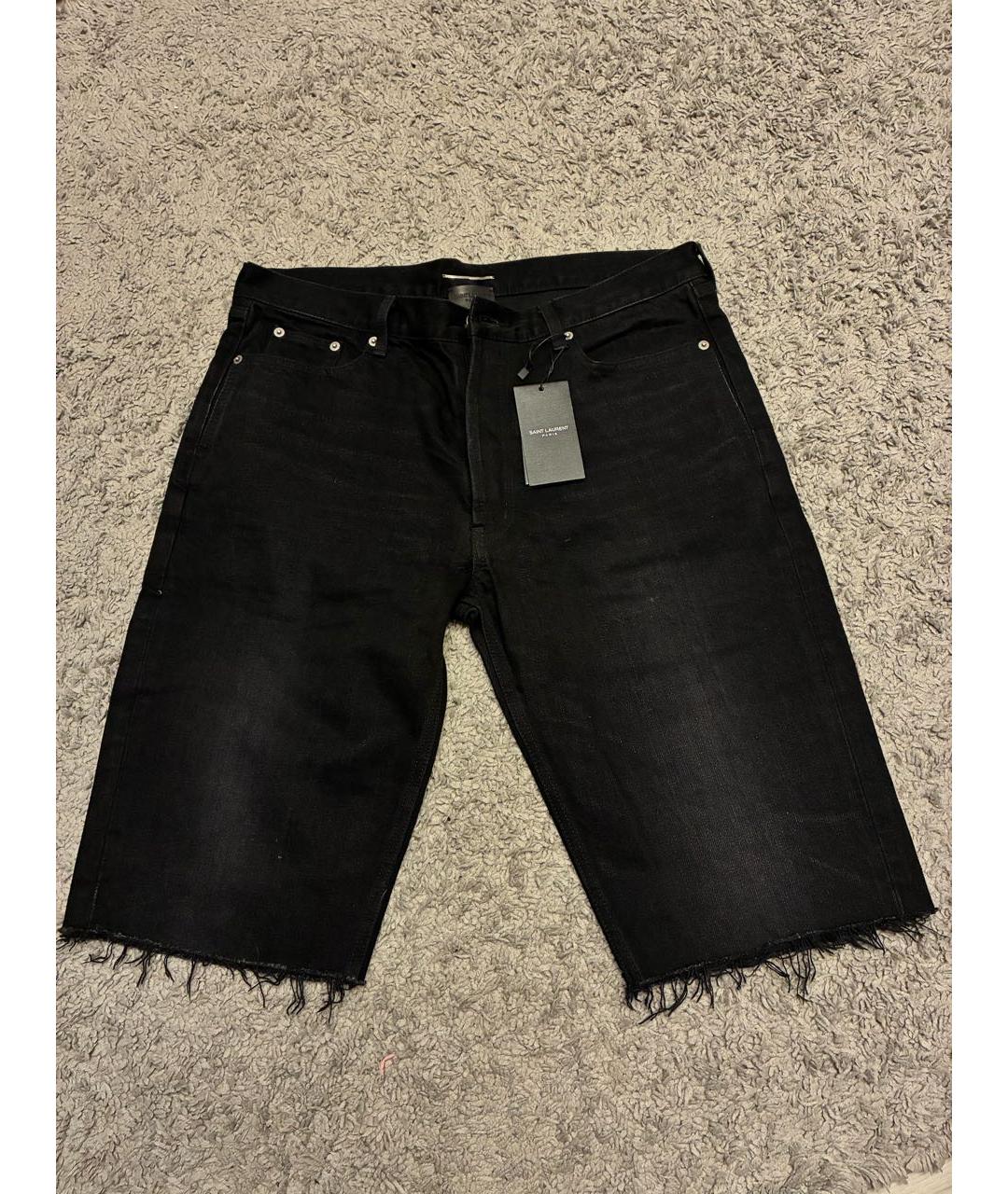 SAINT LAURENT Черные деним шорты, фото 6