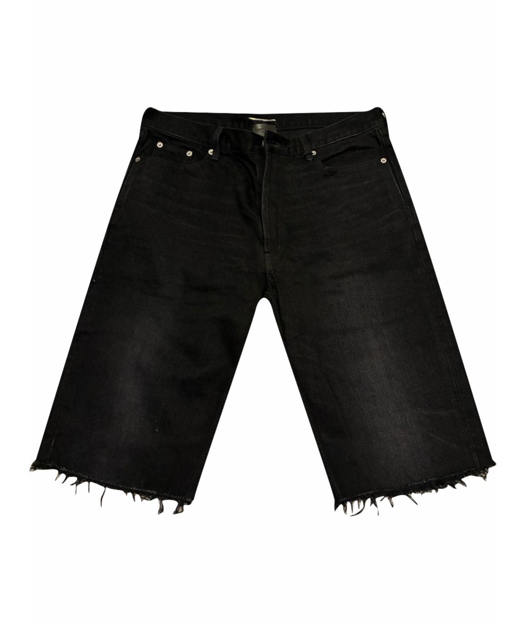 SAINT LAURENT Черные деним шорты, фото 1