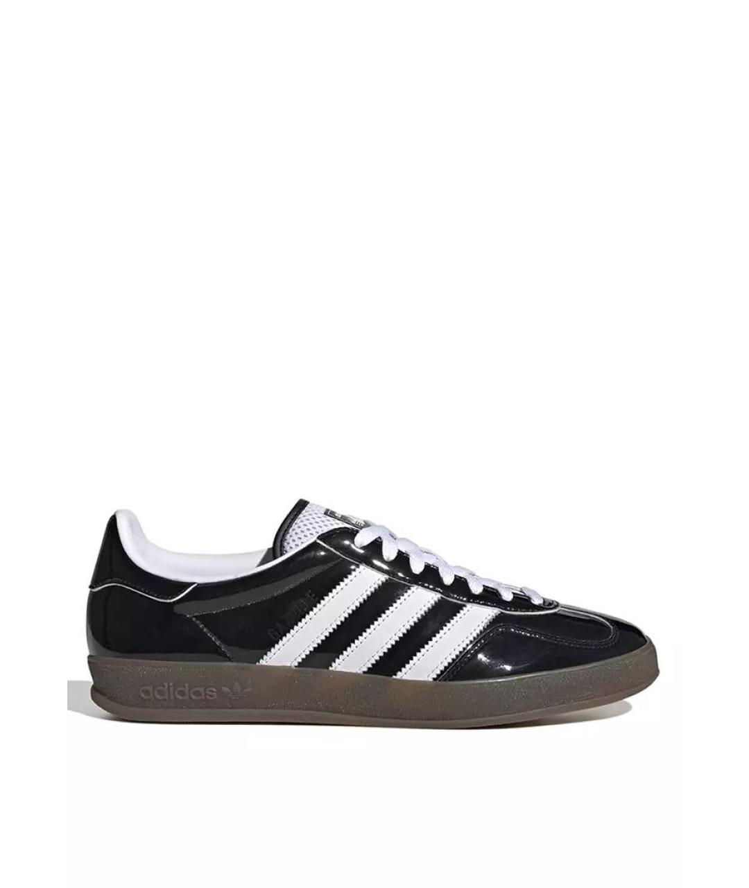 ADIDAS Черные низкие кроссовки / кеды из лакированной кожи, фото 8