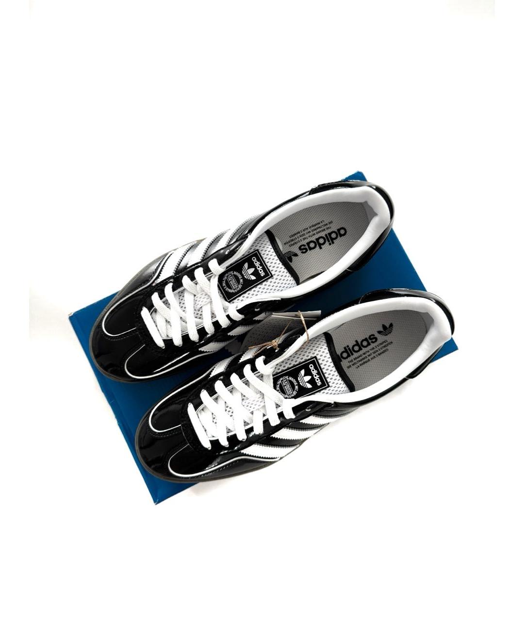 ADIDAS Черные низкие кроссовки / кеды из лакированной кожи, фото 5
