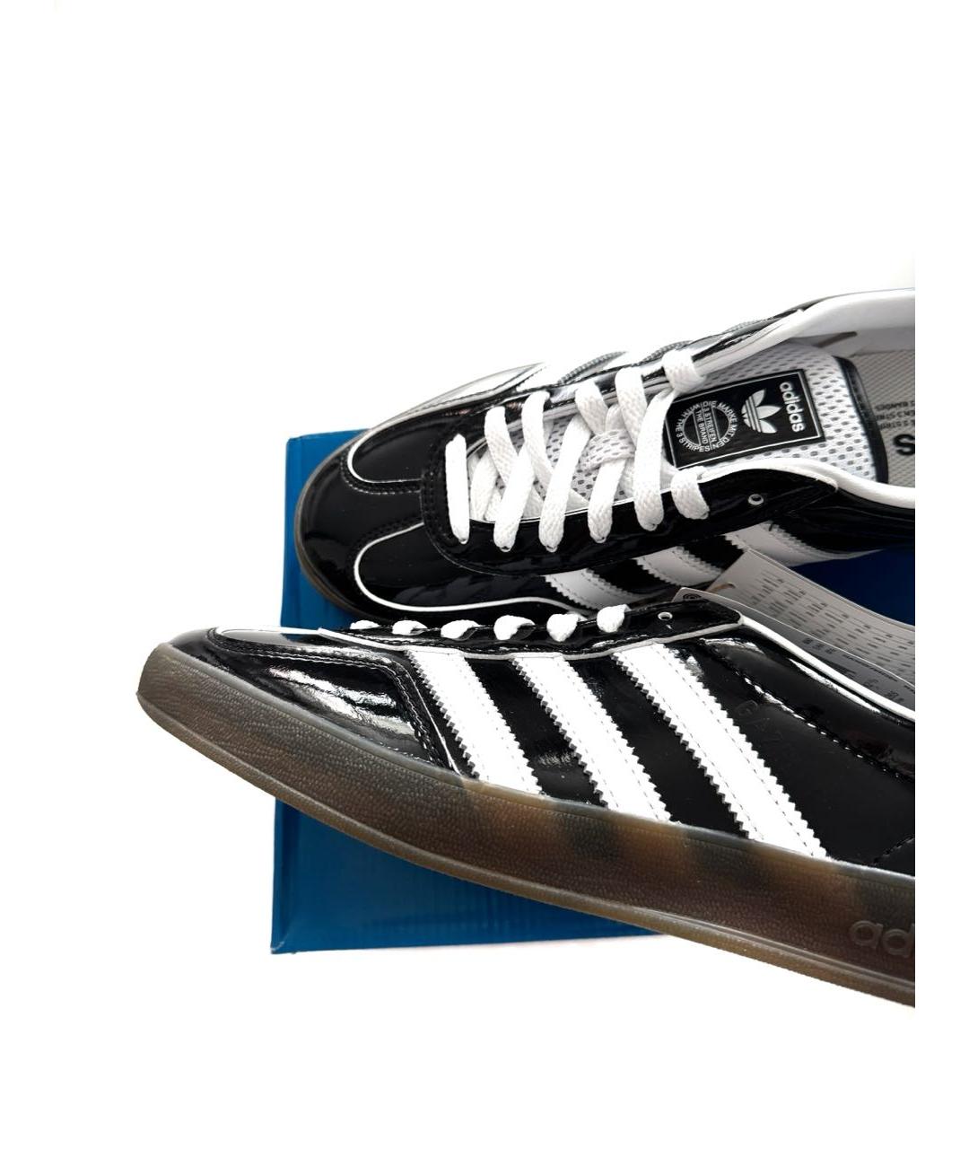 ADIDAS Черные низкие кроссовки / кеды из лакированной кожи, фото 6