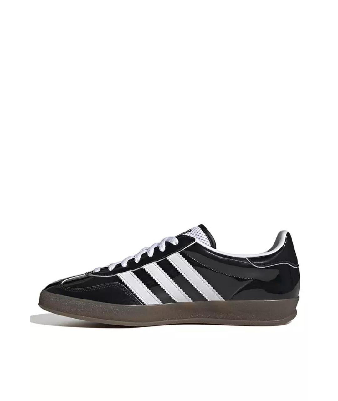 ADIDAS Черные низкие кроссовки / кеды из лакированной кожи, фото 3