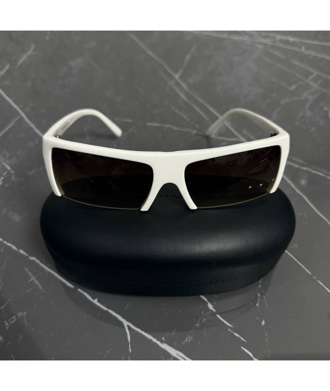 MAISON MIHARA YASUHIRO Белые пластиковые солнцезащитные очки, фото 6