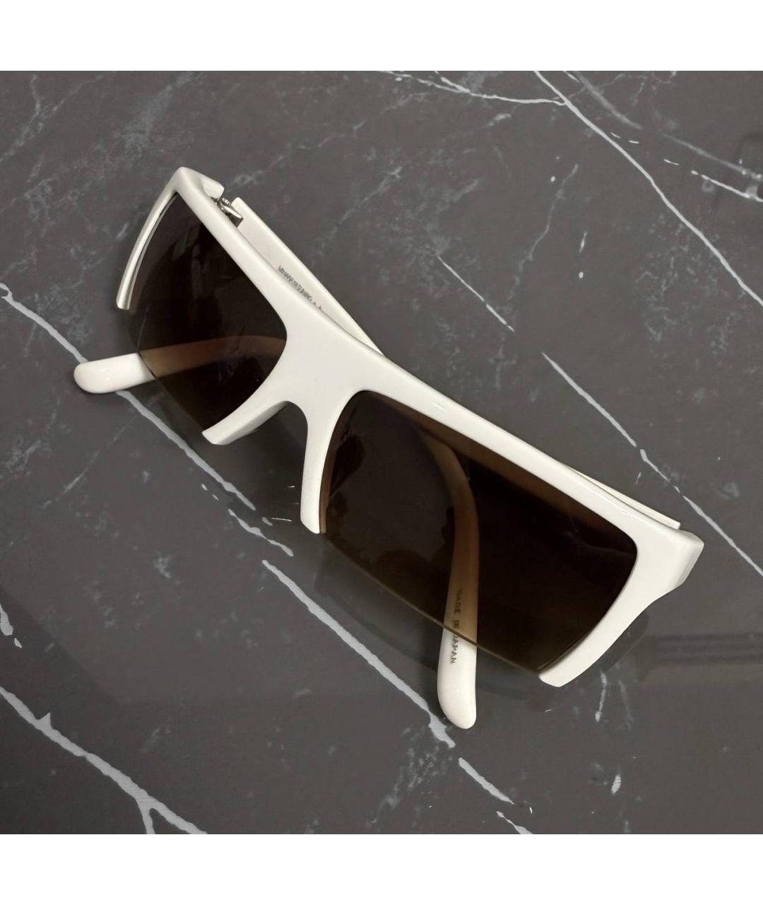 MAISON MIHARA YASUHIRO Белые пластиковые солнцезащитные очки, фото 2