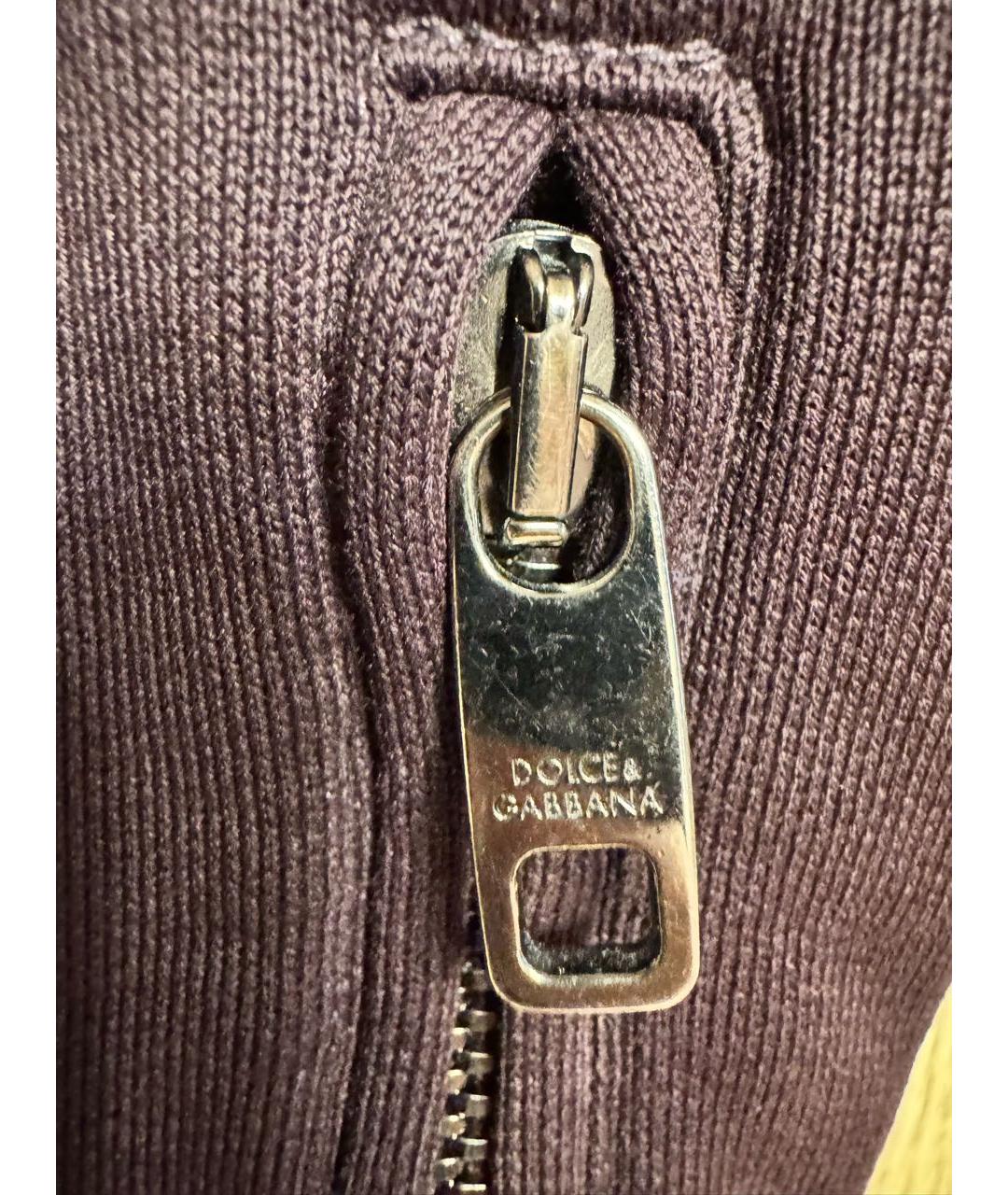 DOLCE&GABBANA Бордовый хлопковый спортивный костюм, фото 6