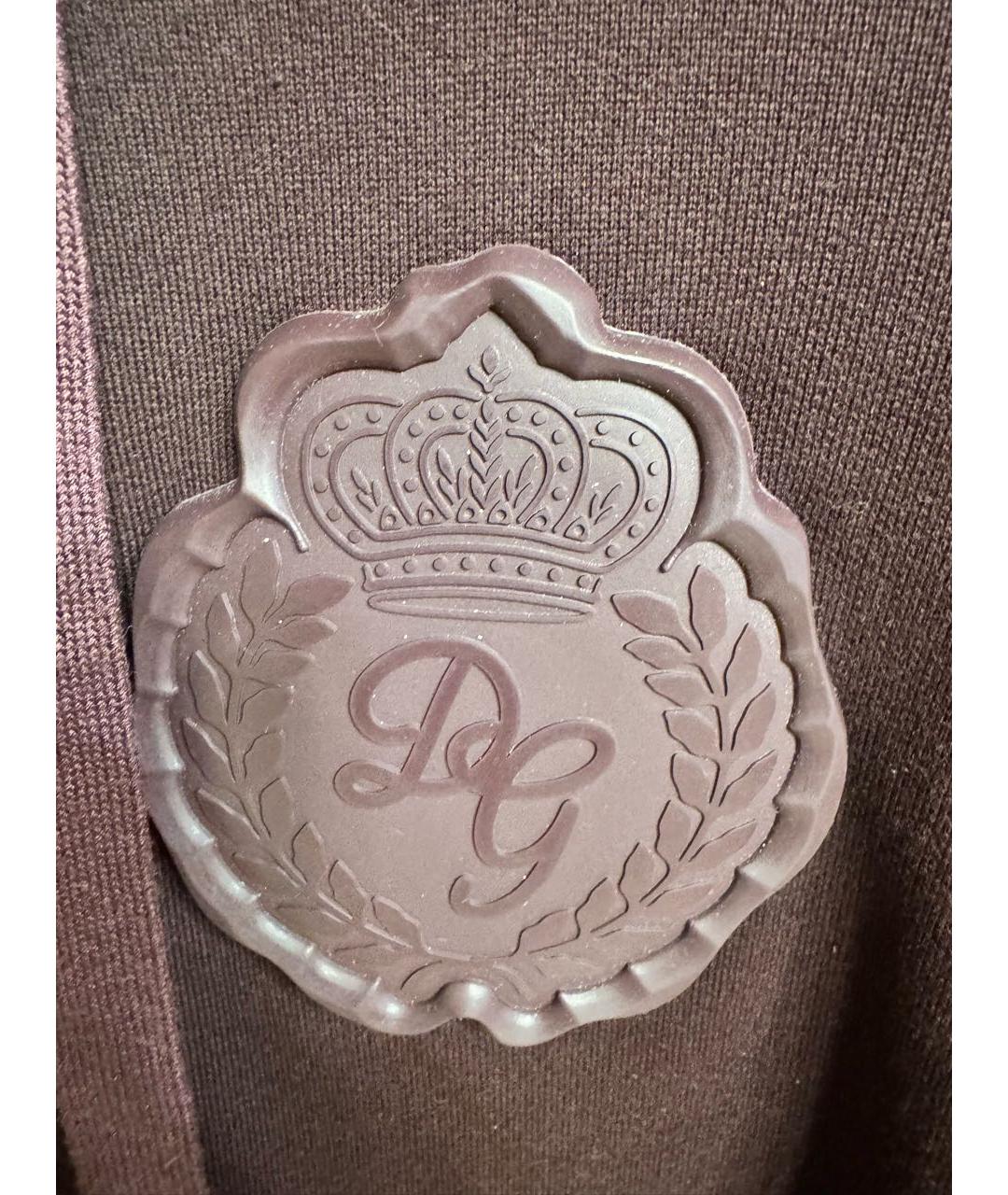 DOLCE&GABBANA Бордовый хлопковый спортивный костюм, фото 4