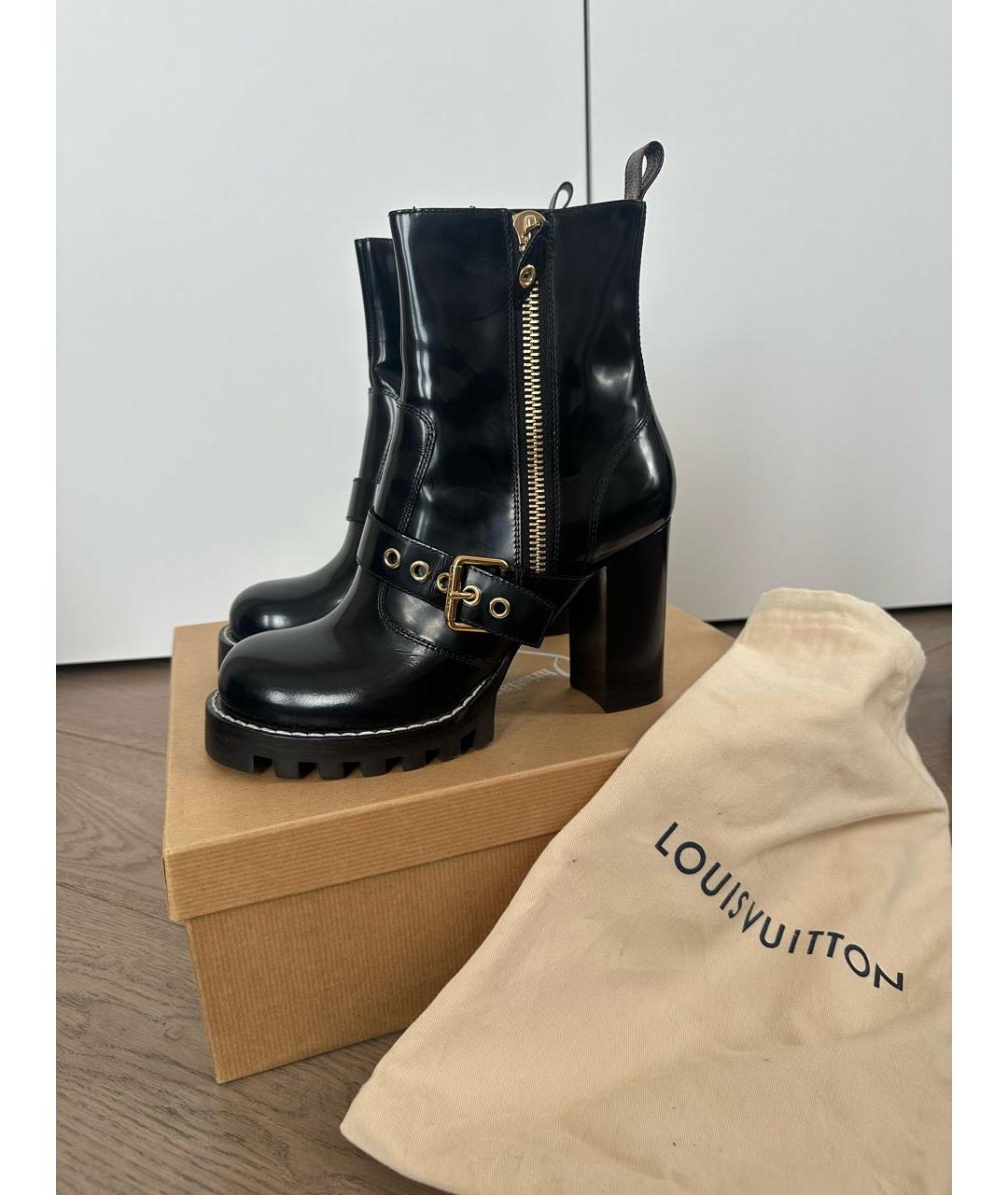 LOUIS VUITTON Черные полусапоги, фото 4