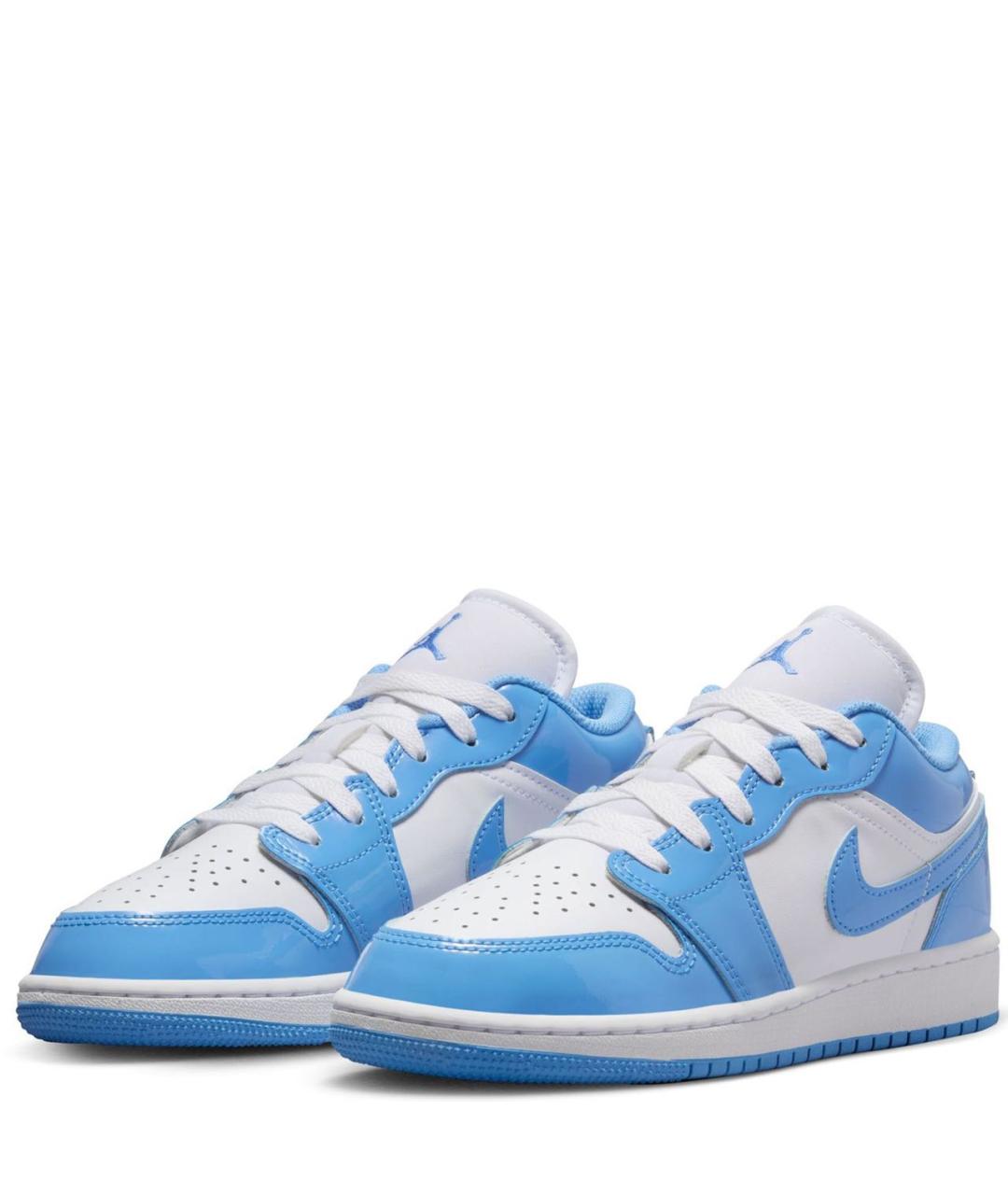 JORDAN Голубые кроссовки из лакированной кожи, фото 6