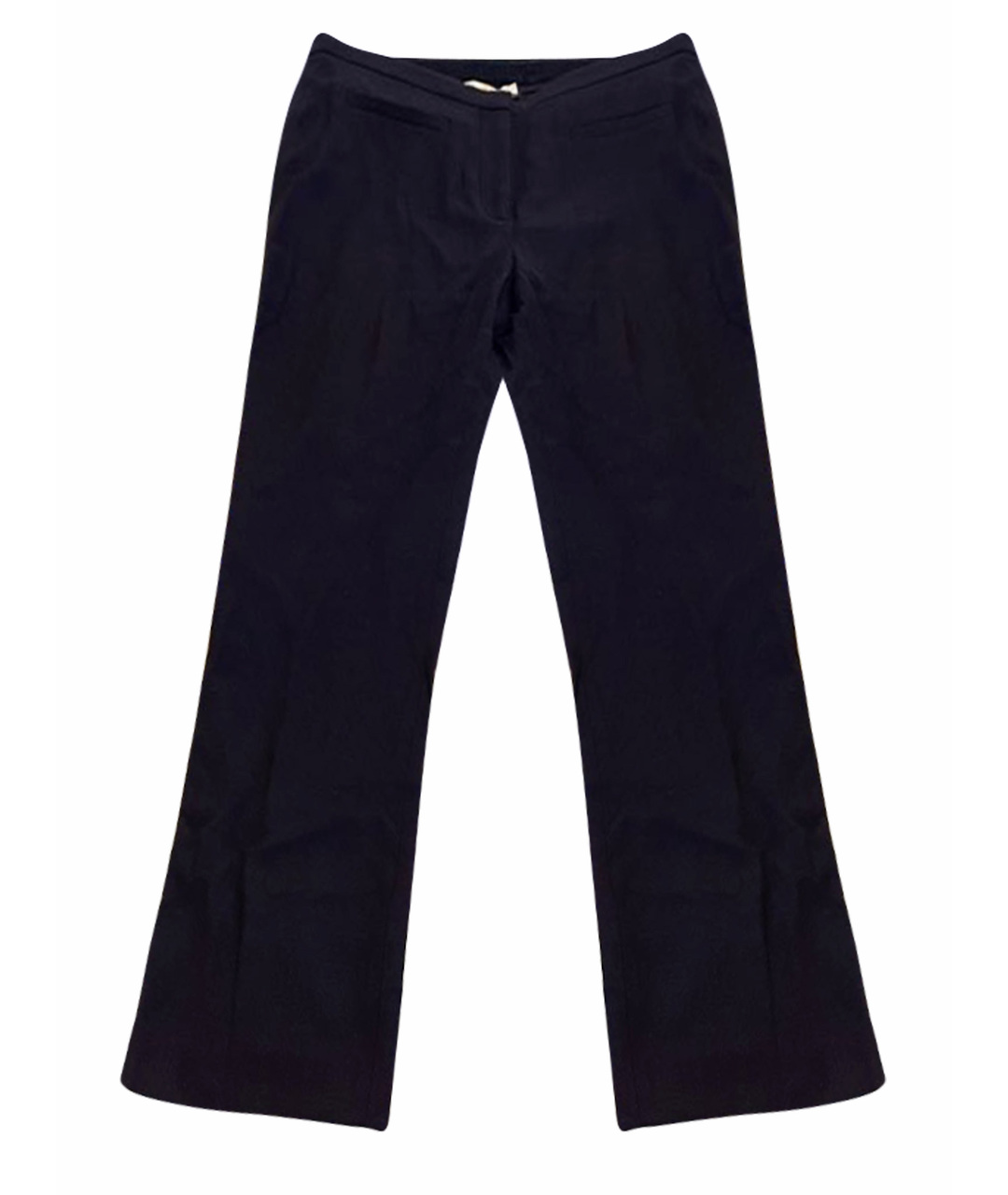 TORY BURCH Темно-синие шерстяные брюки широкие, фото 1