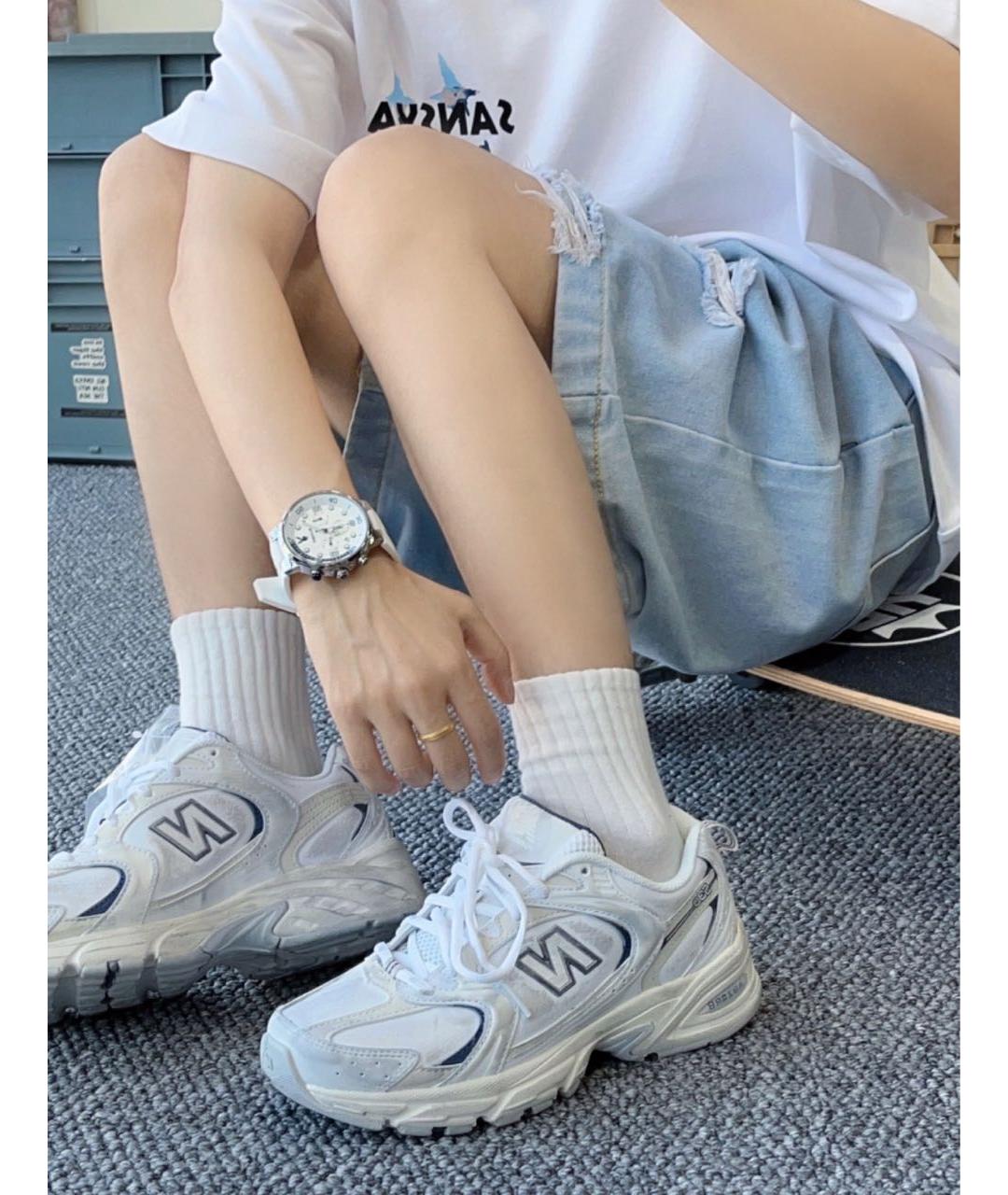 NEW BALANCE Белые кожаные кроссовки, фото 2