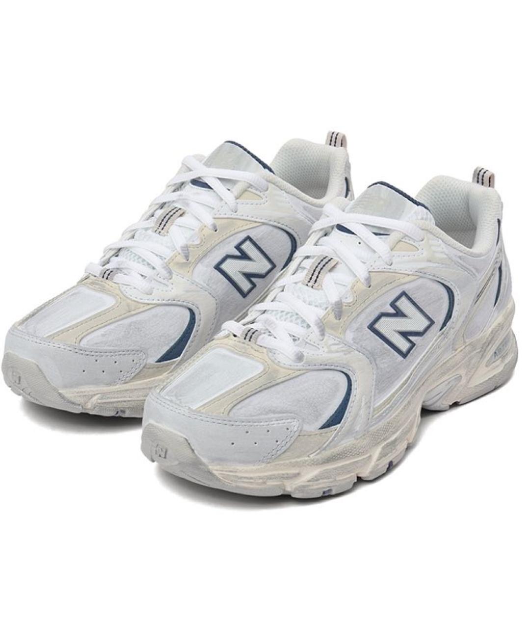 NEW BALANCE Белые кожаные кроссовки, фото 6