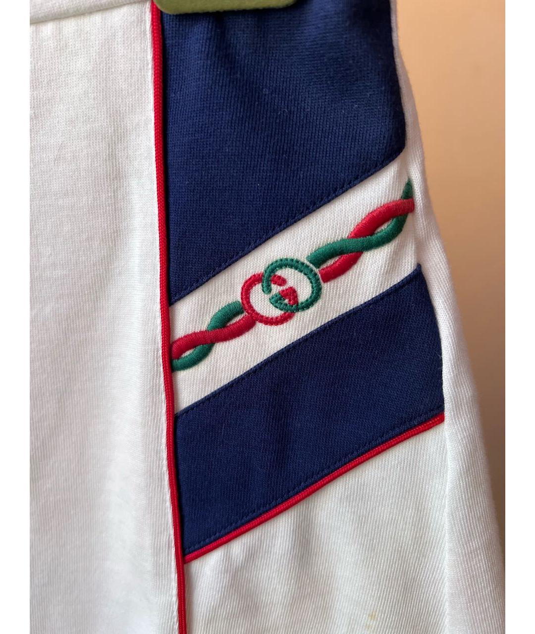 GUCCI Белая хлопковая юбка, фото 5