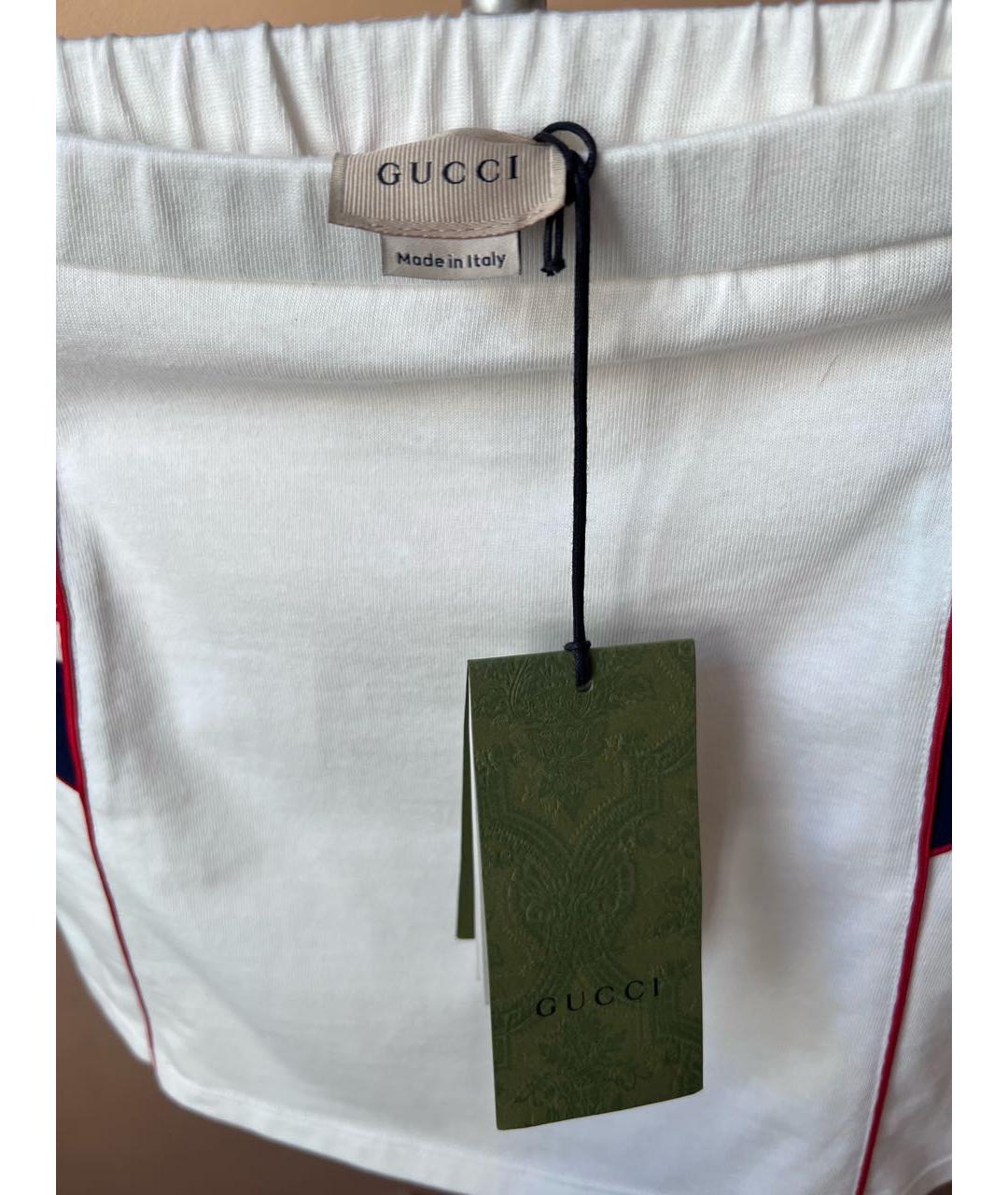 GUCCI Белая хлопковая юбка, фото 2