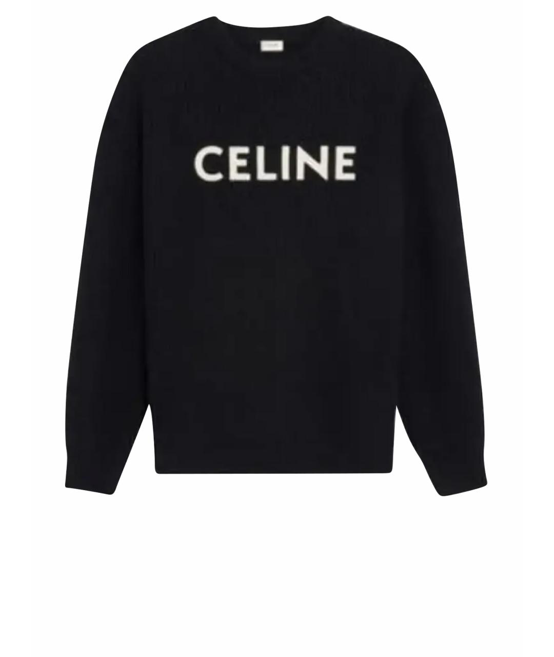 CELINE Черный шерстяной джемпер / свитер, фото 1