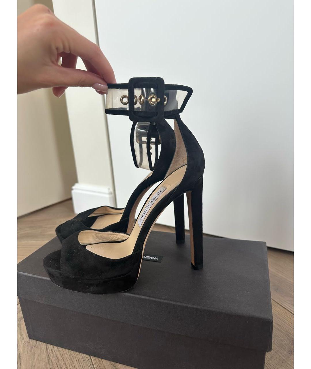 JIMMY CHOO Черные замшевые туфли, фото 2
