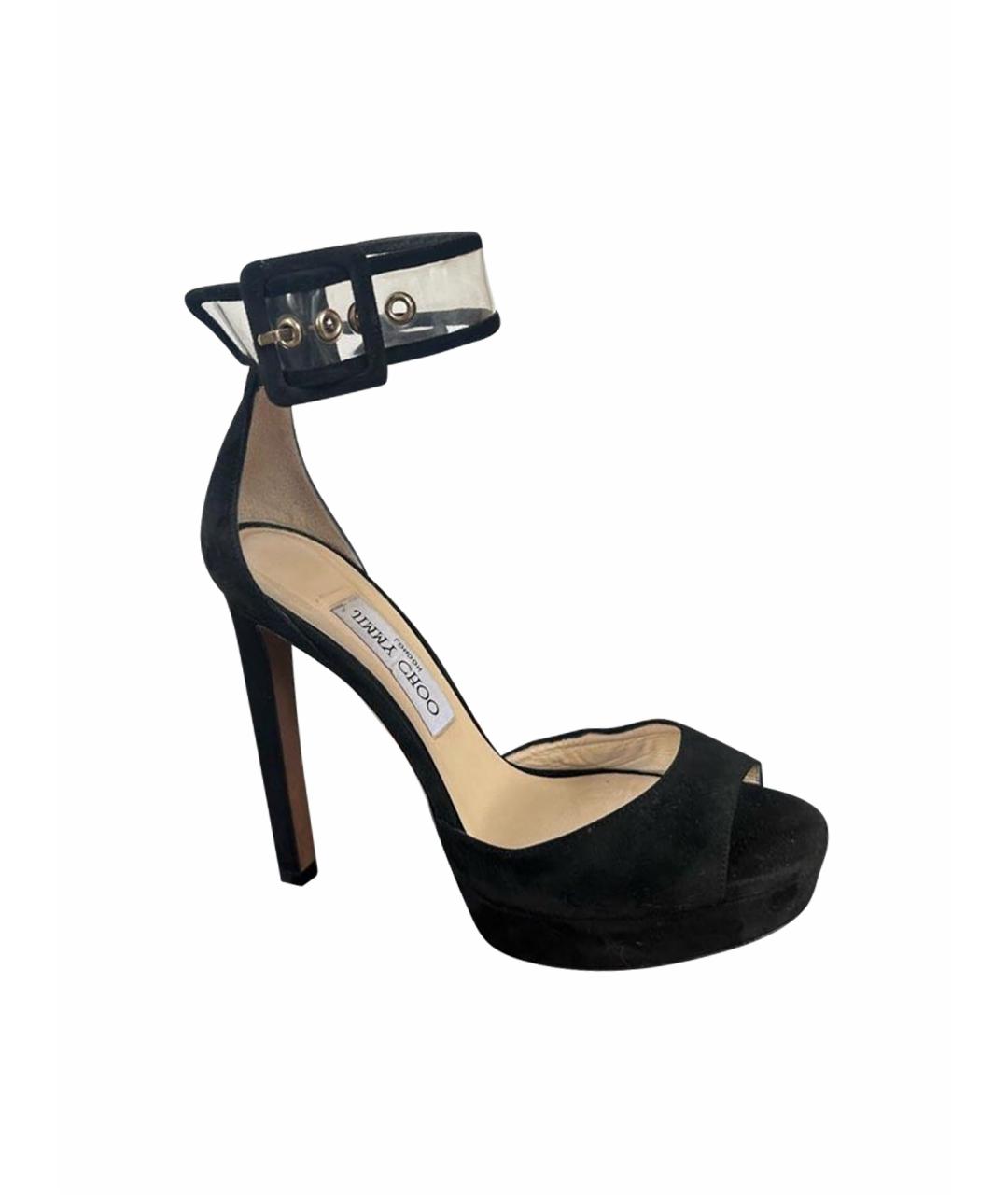 JIMMY CHOO Черные замшевые туфли, фото 1
