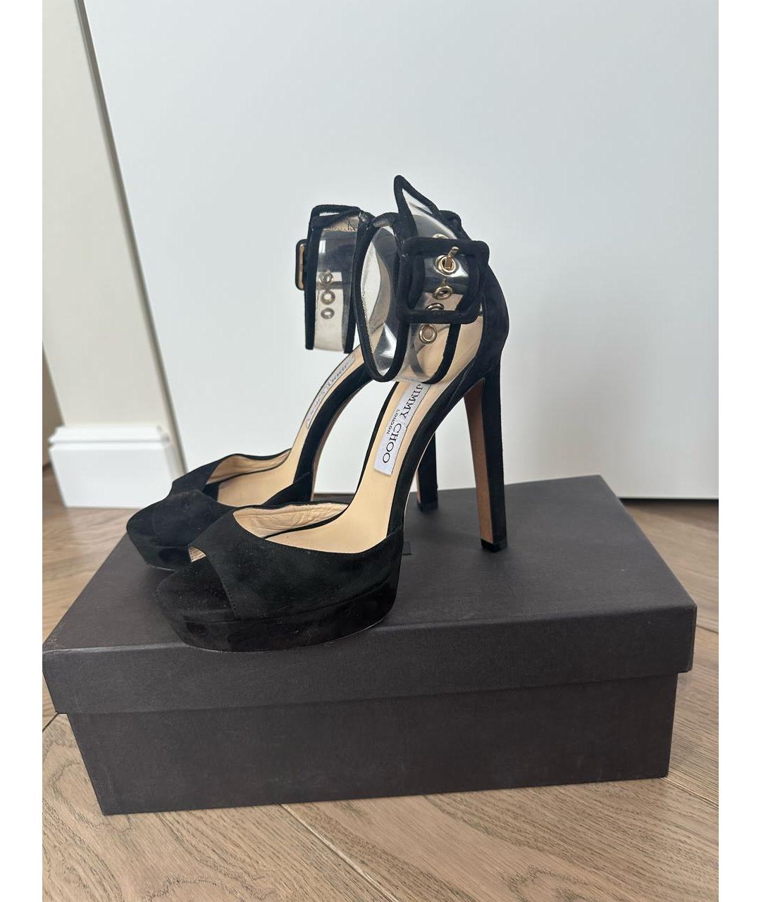 JIMMY CHOO Черные замшевые туфли, фото 3