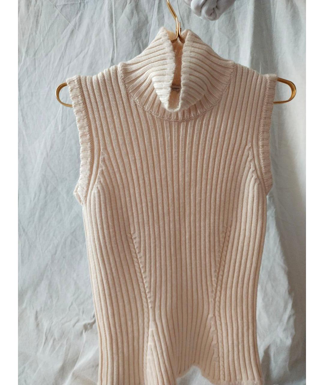 CHRISTIAN DIOR Бежевый шерстяной жилет, фото 5