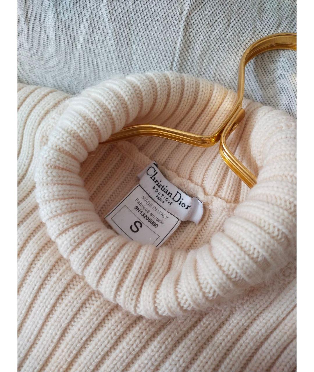 CHRISTIAN DIOR Бежевый шерстяной жилет, фото 8
