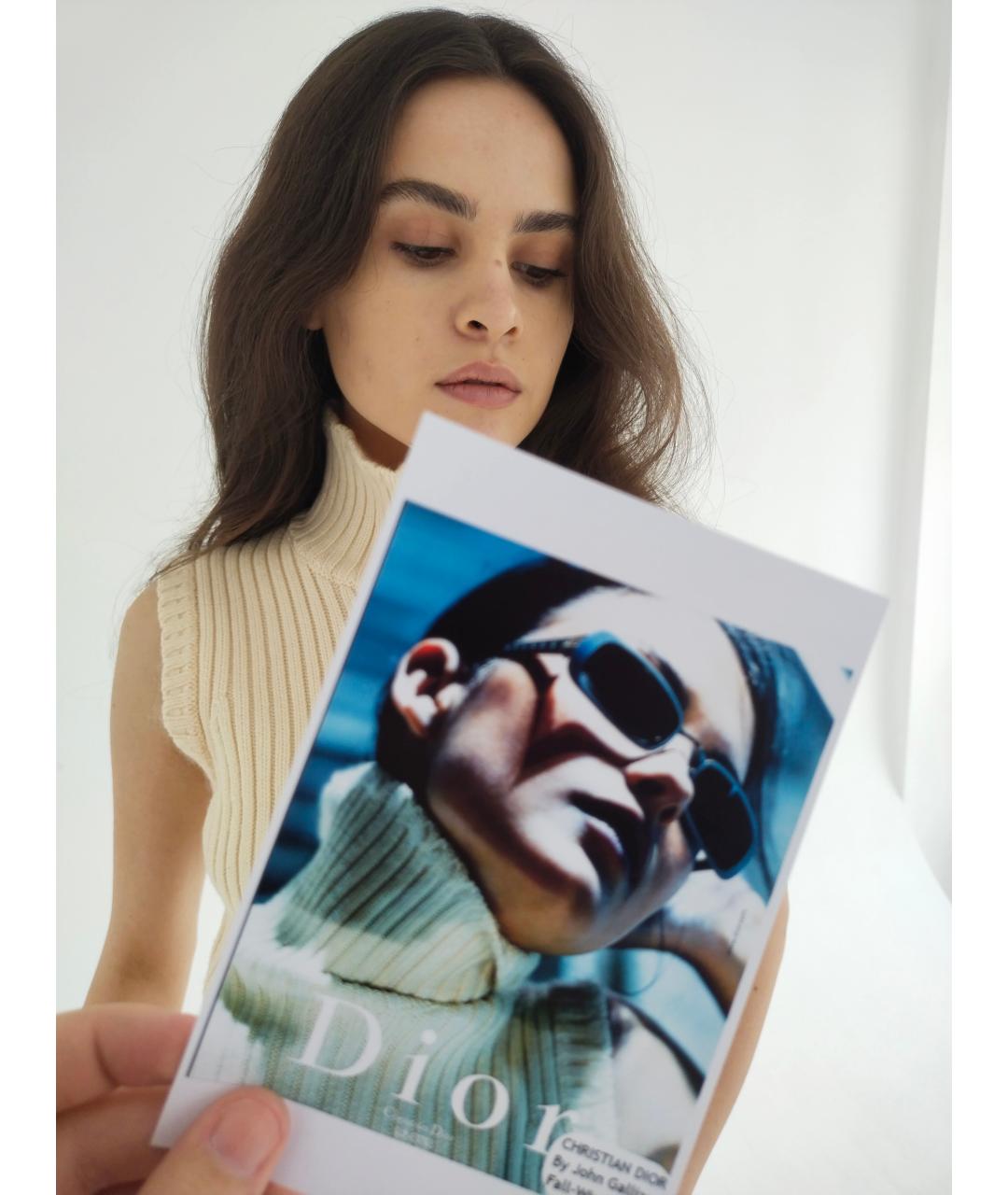 CHRISTIAN DIOR Бежевый шерстяной жилет, фото 2