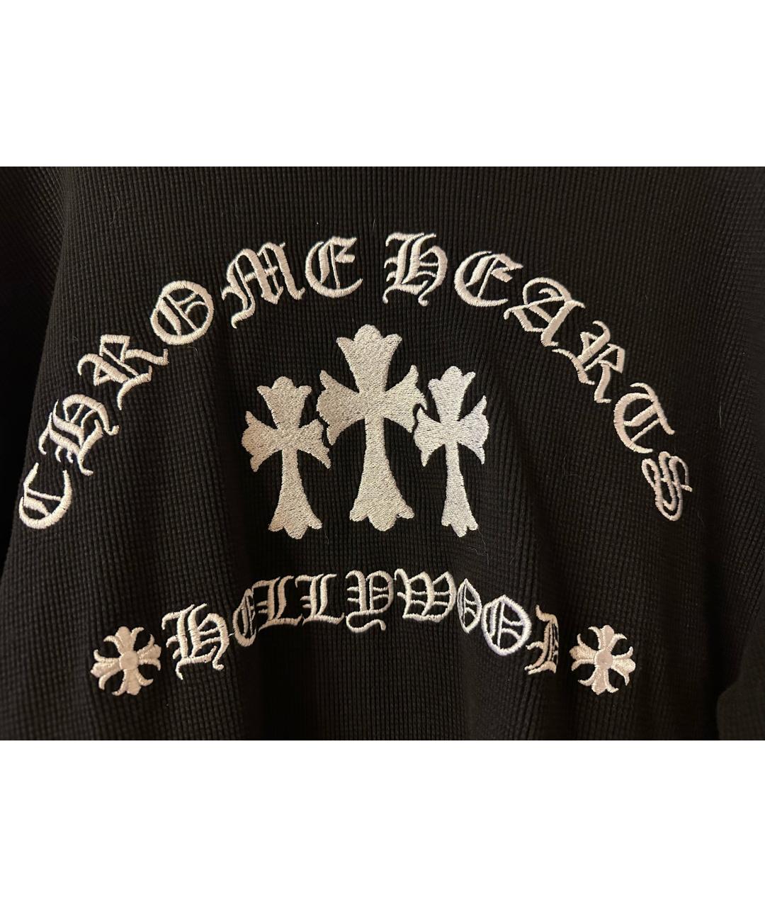 CHROME HEARTS Черный хлопковый джемпер / свитер, фото 4