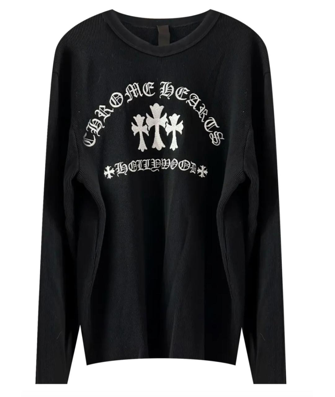 CHROME HEARTS Черный хлопковый джемпер / свитер, фото 1