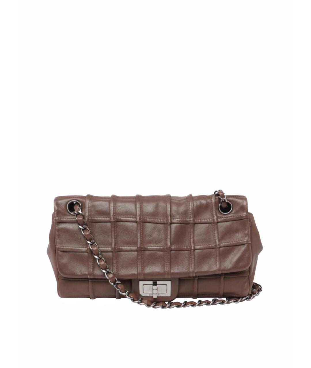 CHANEL Коричневая кожаная сумка через плечо, фото 1