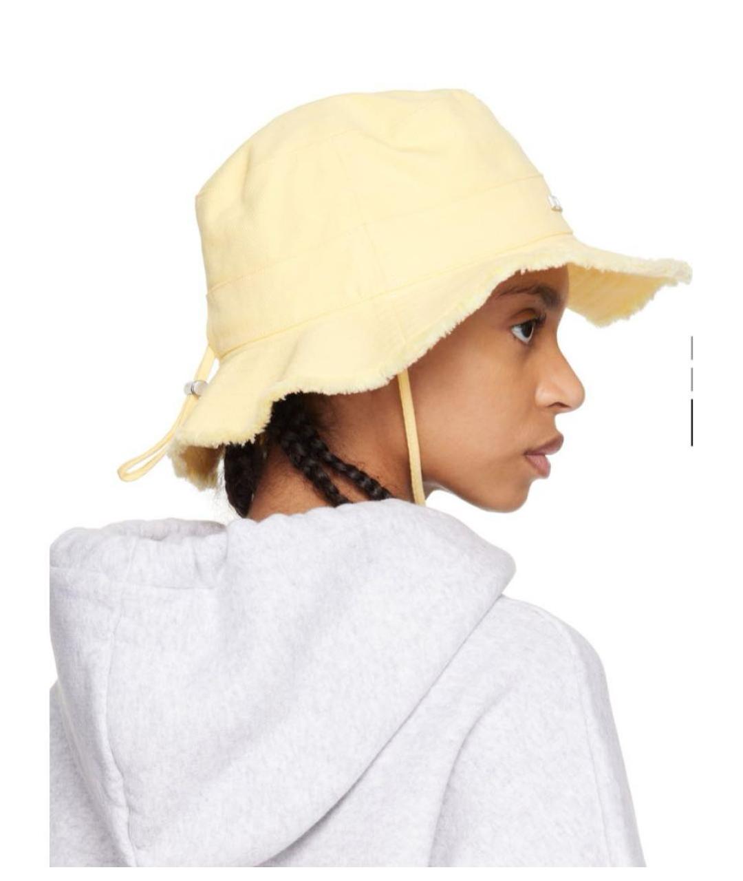 JACQUEMUS Желтая хлопковая панама, фото 3