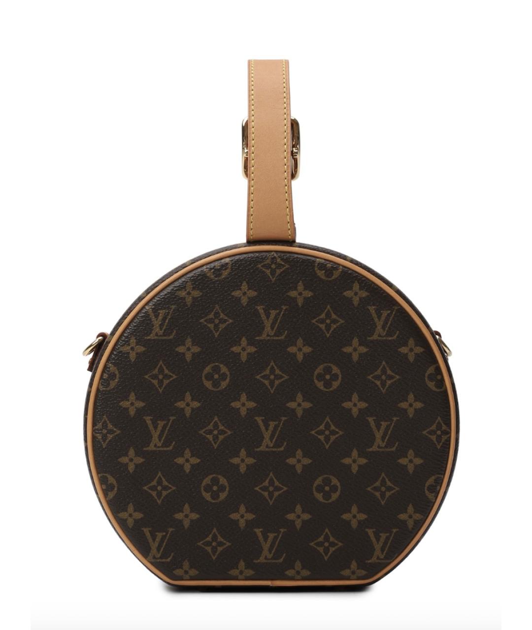 LOUIS VUITTON Коричневая кожаная сумка с короткими ручками, фото 2