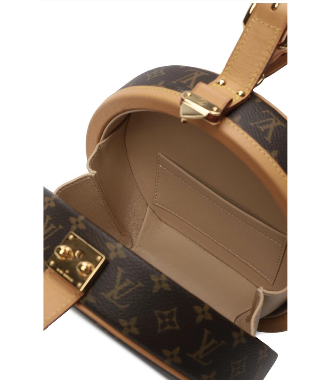 LOUIS VUITTON Коричневая кожаная сумка с короткими ручками, фото 3