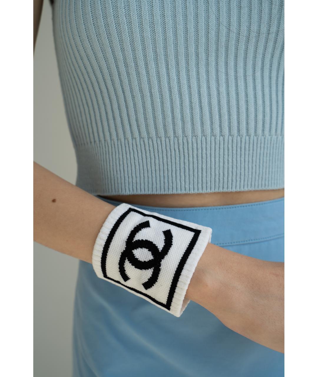 CHANEL Белые митенки, фото 3