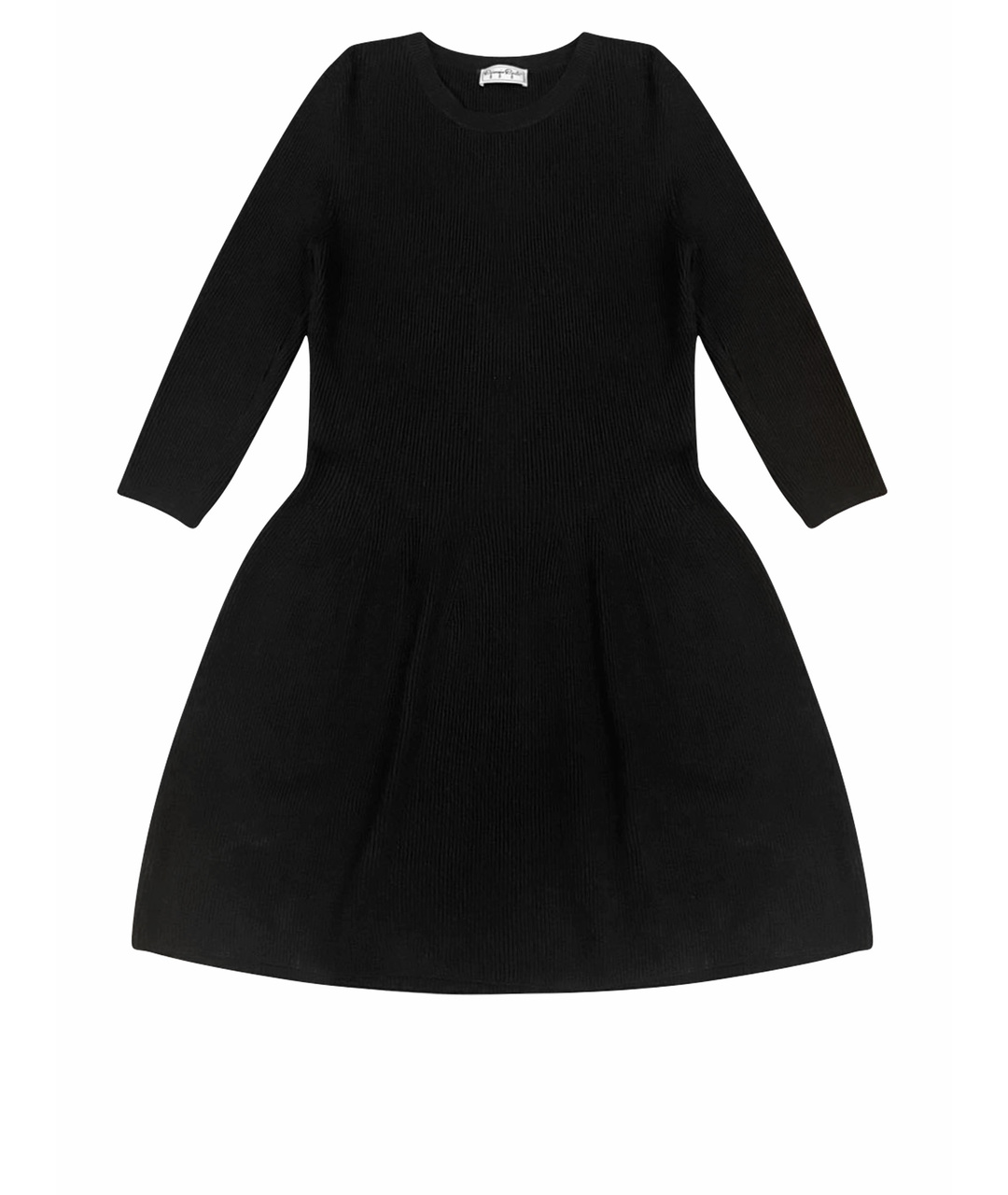 GIORGIO GRATI Черное шерстяное повседневное платье, фото 1