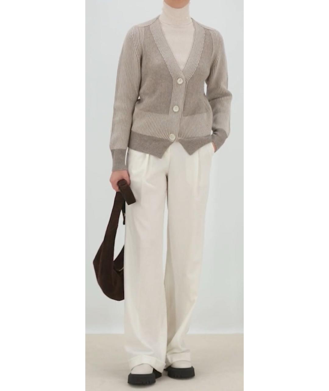 LORENA ANTONIAZZI Бежевый шерстяной кардиган, фото 5