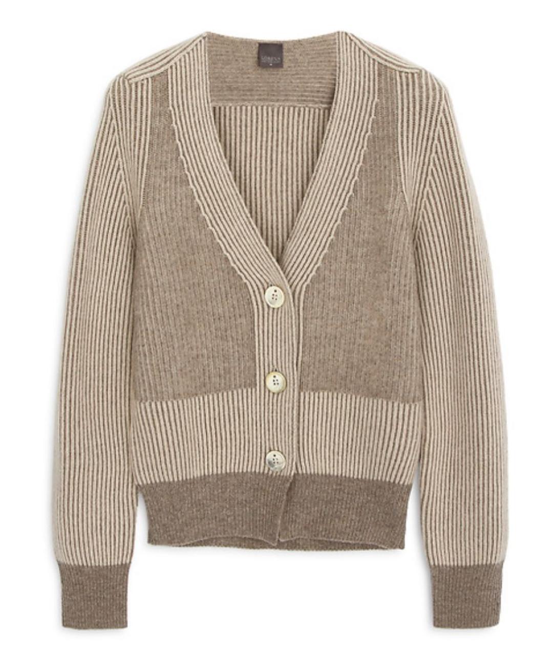LORENA ANTONIAZZI Бежевый шерстяной кардиган, фото 1