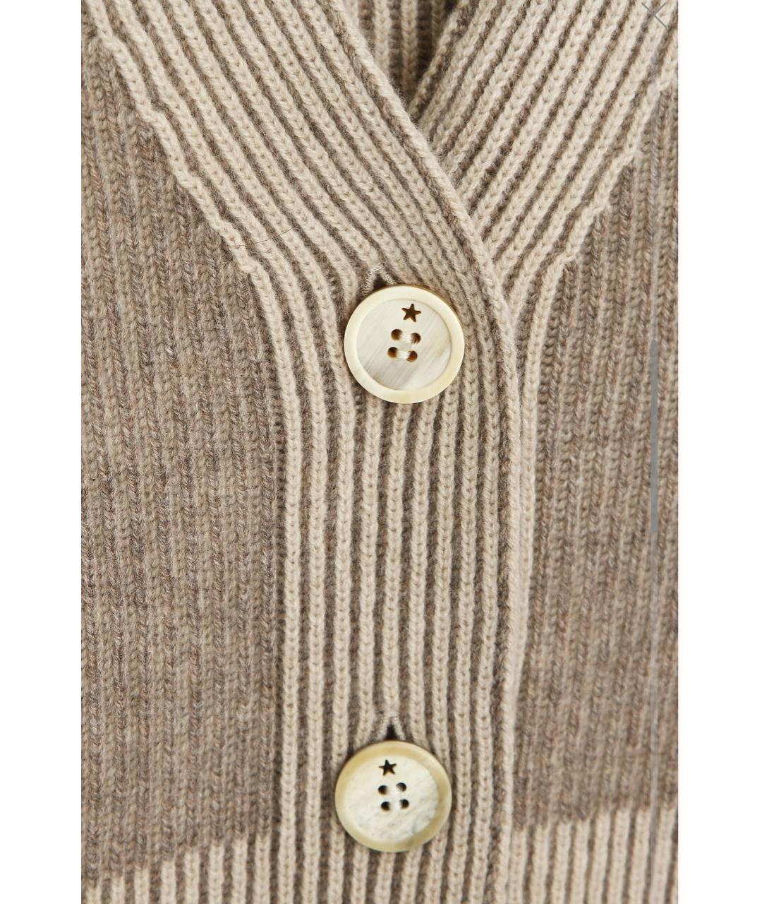 LORENA ANTONIAZZI Бежевый шерстяной кардиган, фото 4