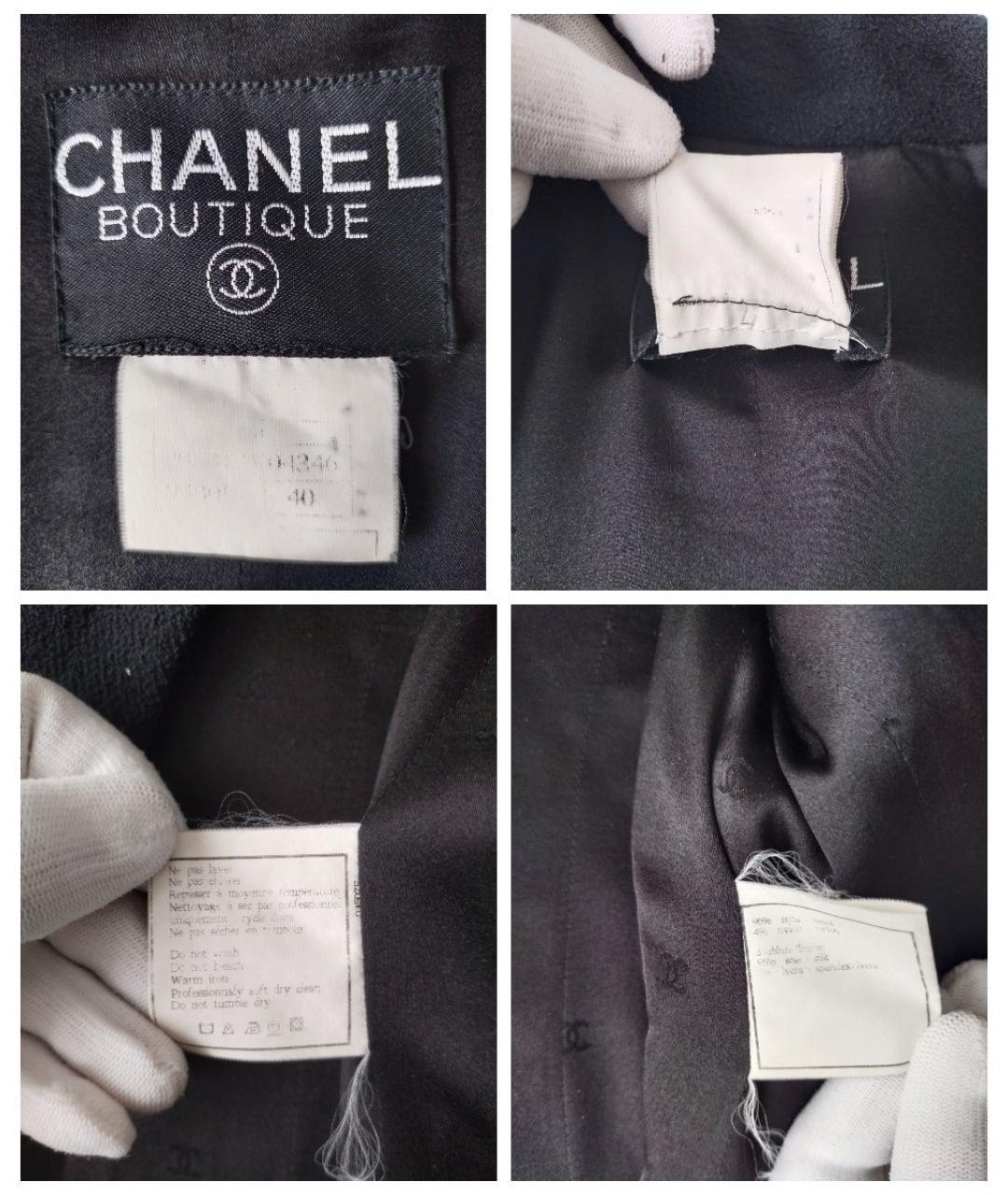 CHANEL Черный твидовый жакет/пиджак, фото 4