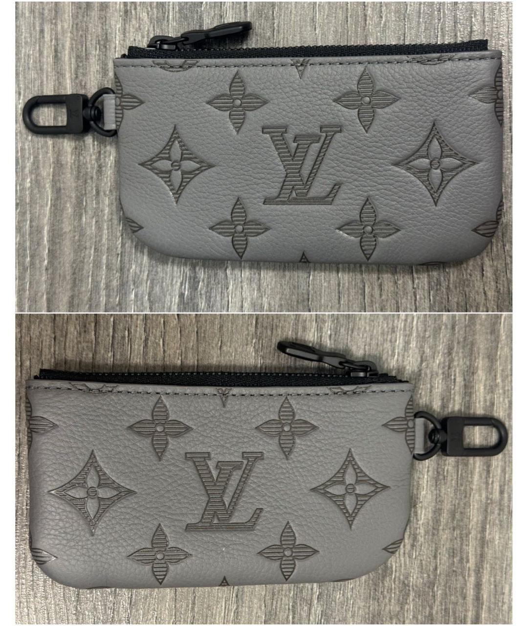 LOUIS VUITTON Серая кожаная сумка на плечо, фото 4