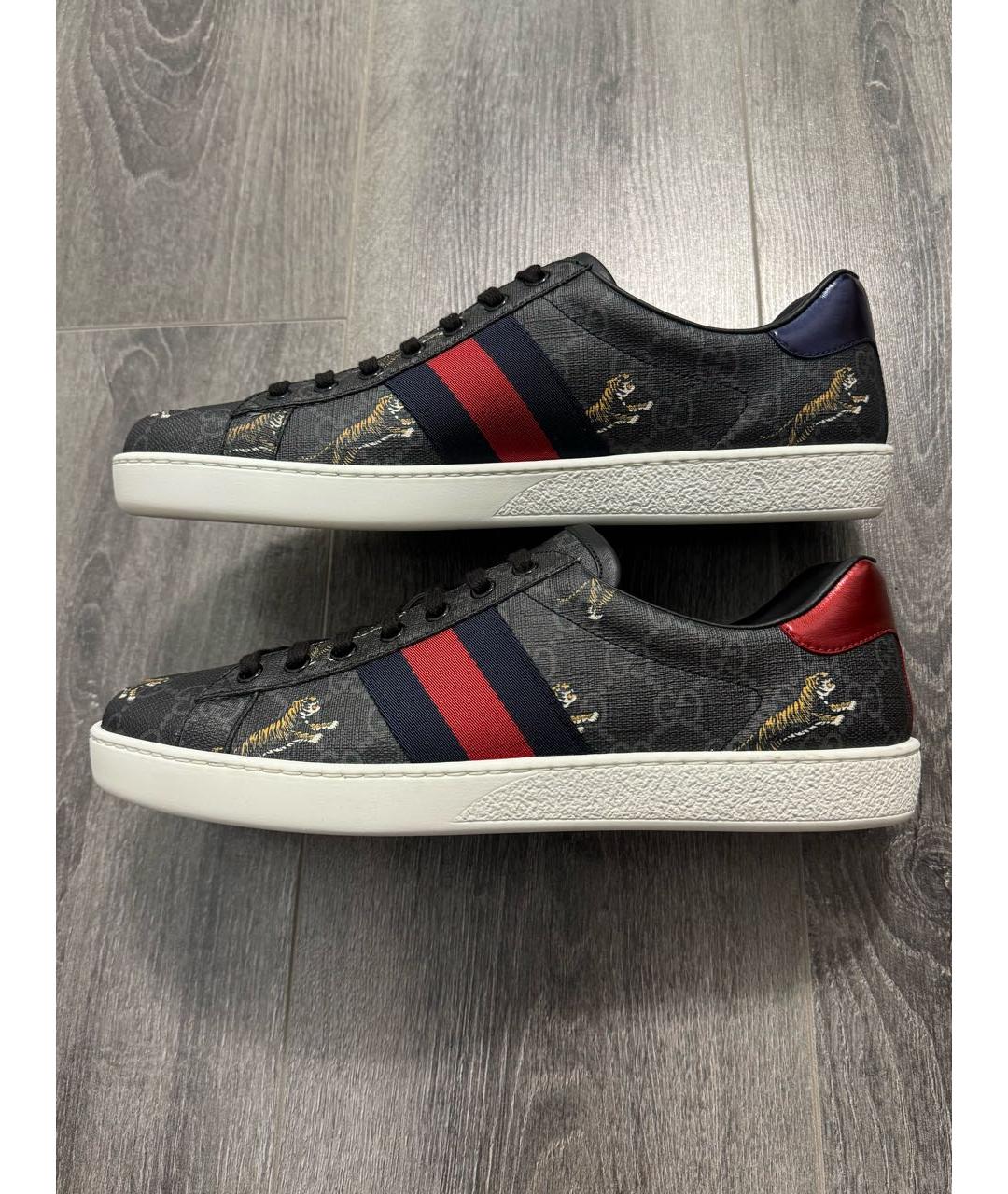 GUCCI Черные низкие кроссовки / кеды, фото 9