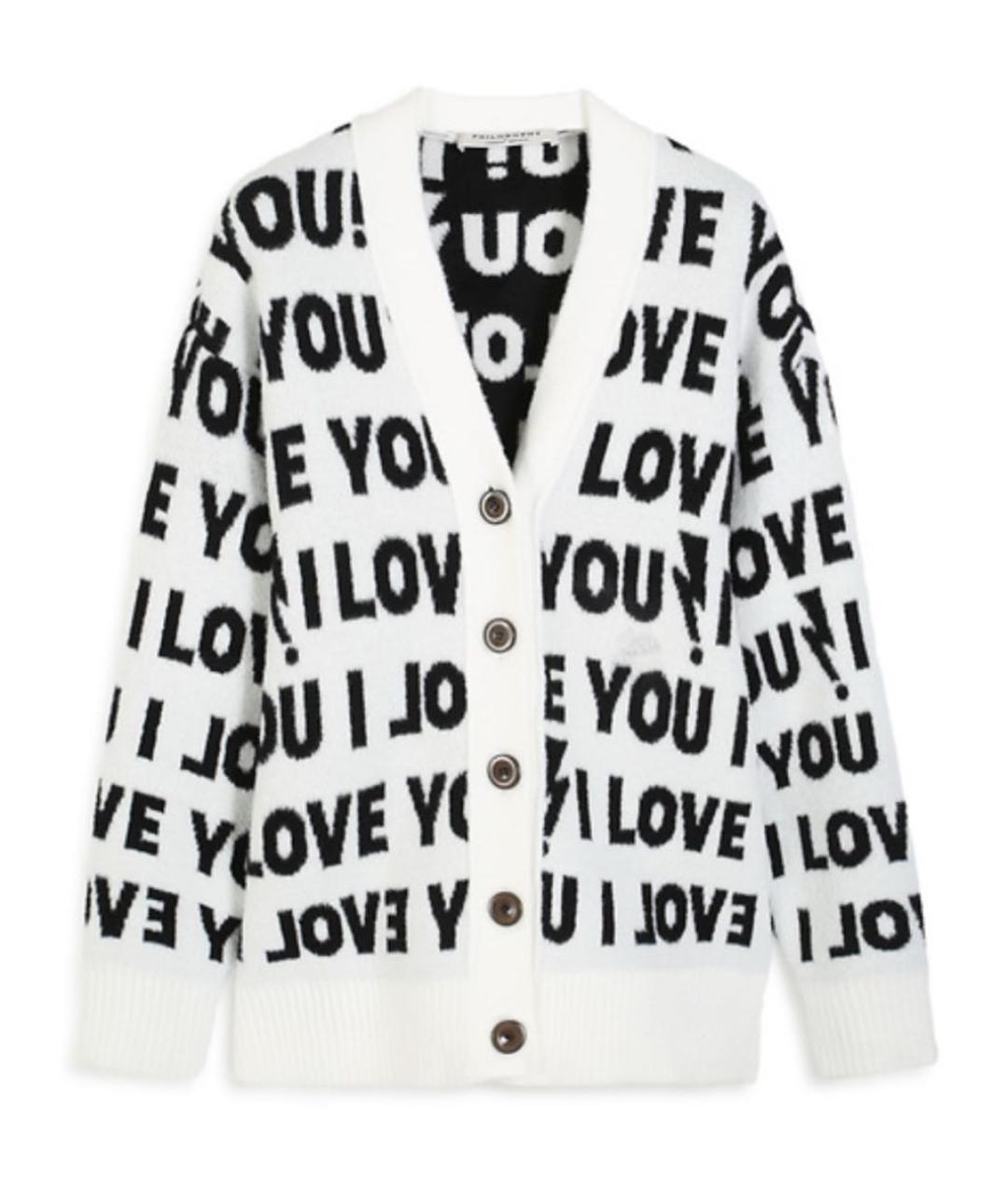 PHILOSOPHY DI LORENZO SERAFINI Белый полиамидовый кардиган, фото 8