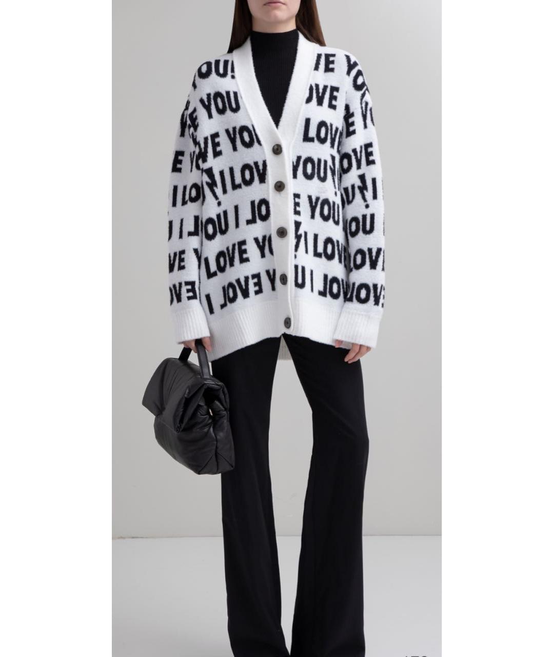 PHILOSOPHY DI LORENZO SERAFINI Белый полиамидовый кардиган, фото 7