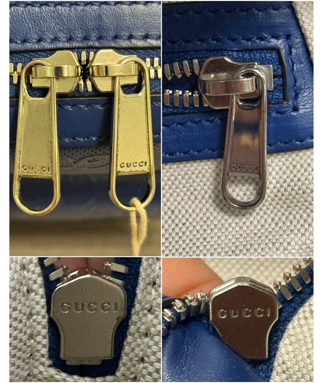 GUCCI Синий кожаный рюкзак, фото 7