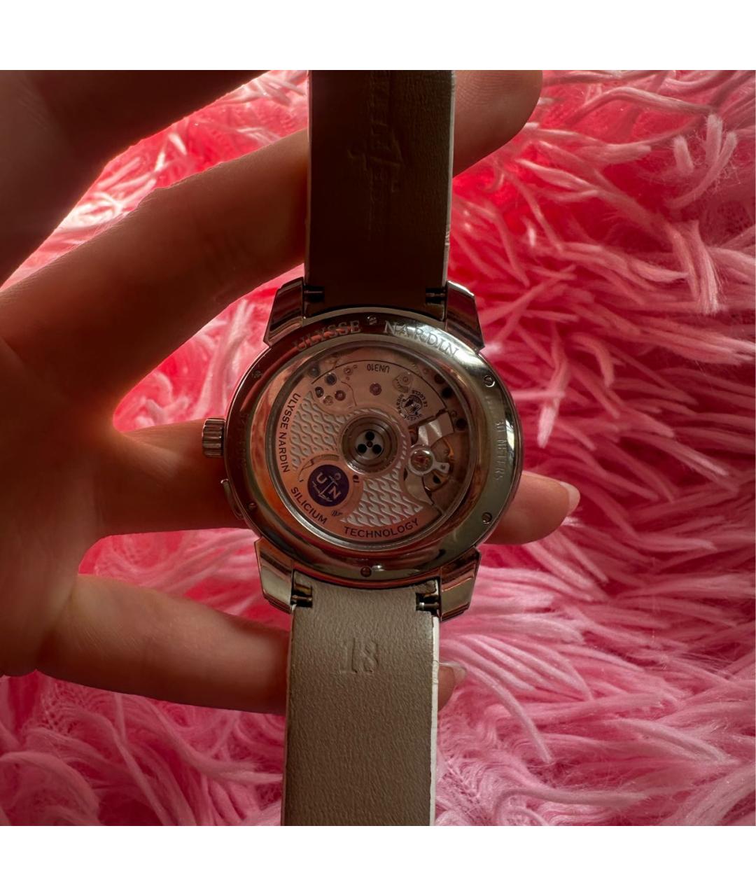 Ulysse Nardin Белые часы из белого золота, фото 3