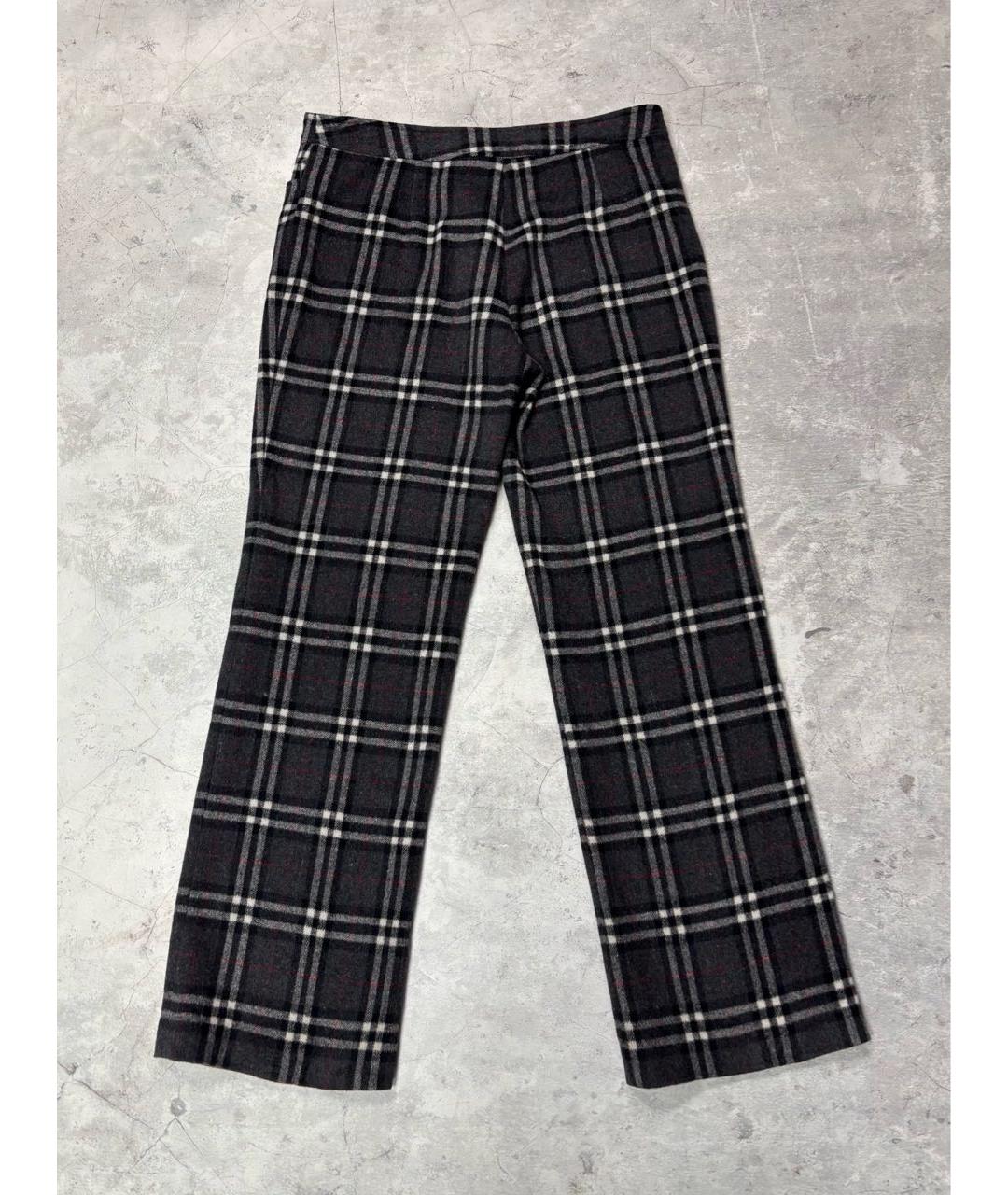 BURBERRY Черные шерстяные брюки широкие, фото 2
