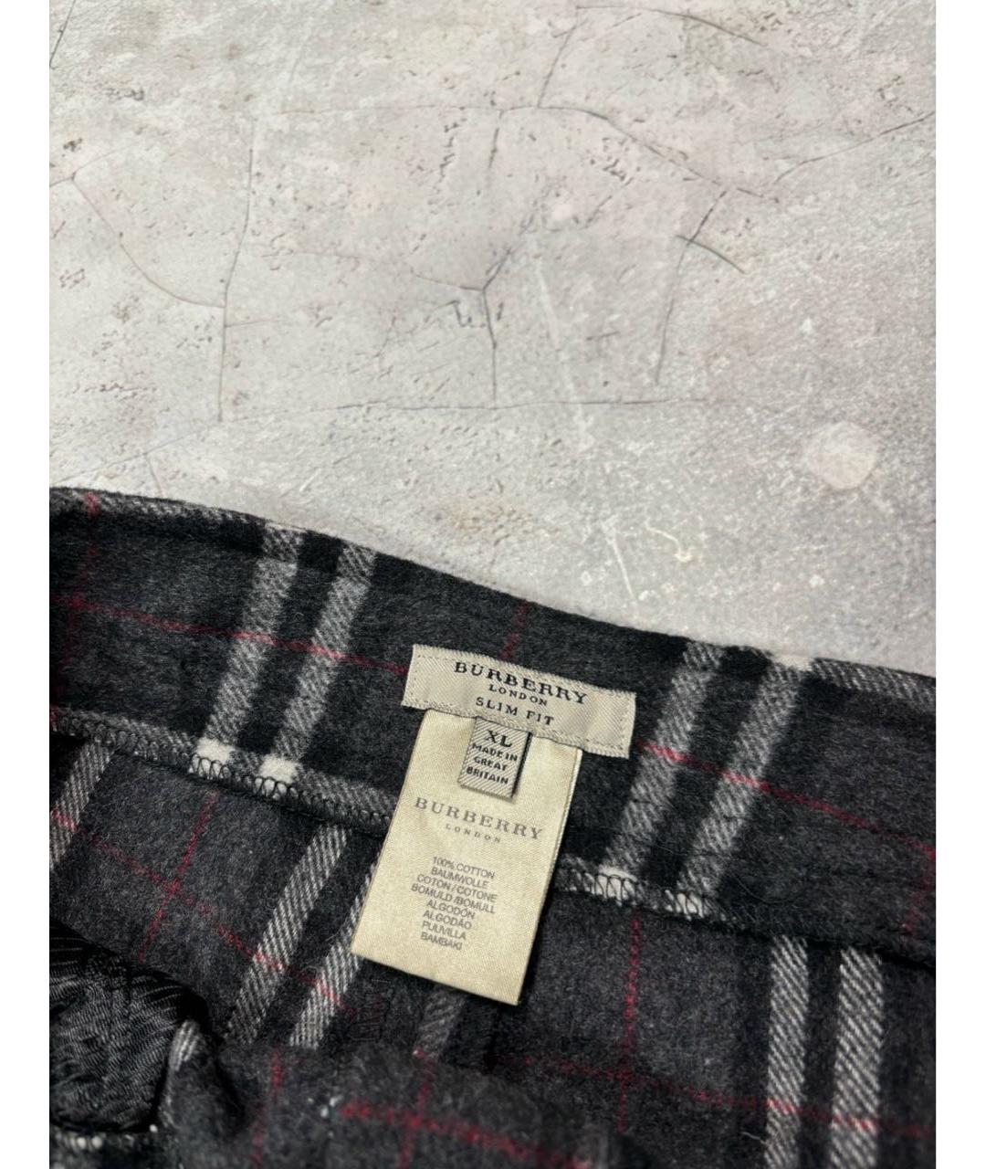 BURBERRY Черные шерстяные брюки широкие, фото 4