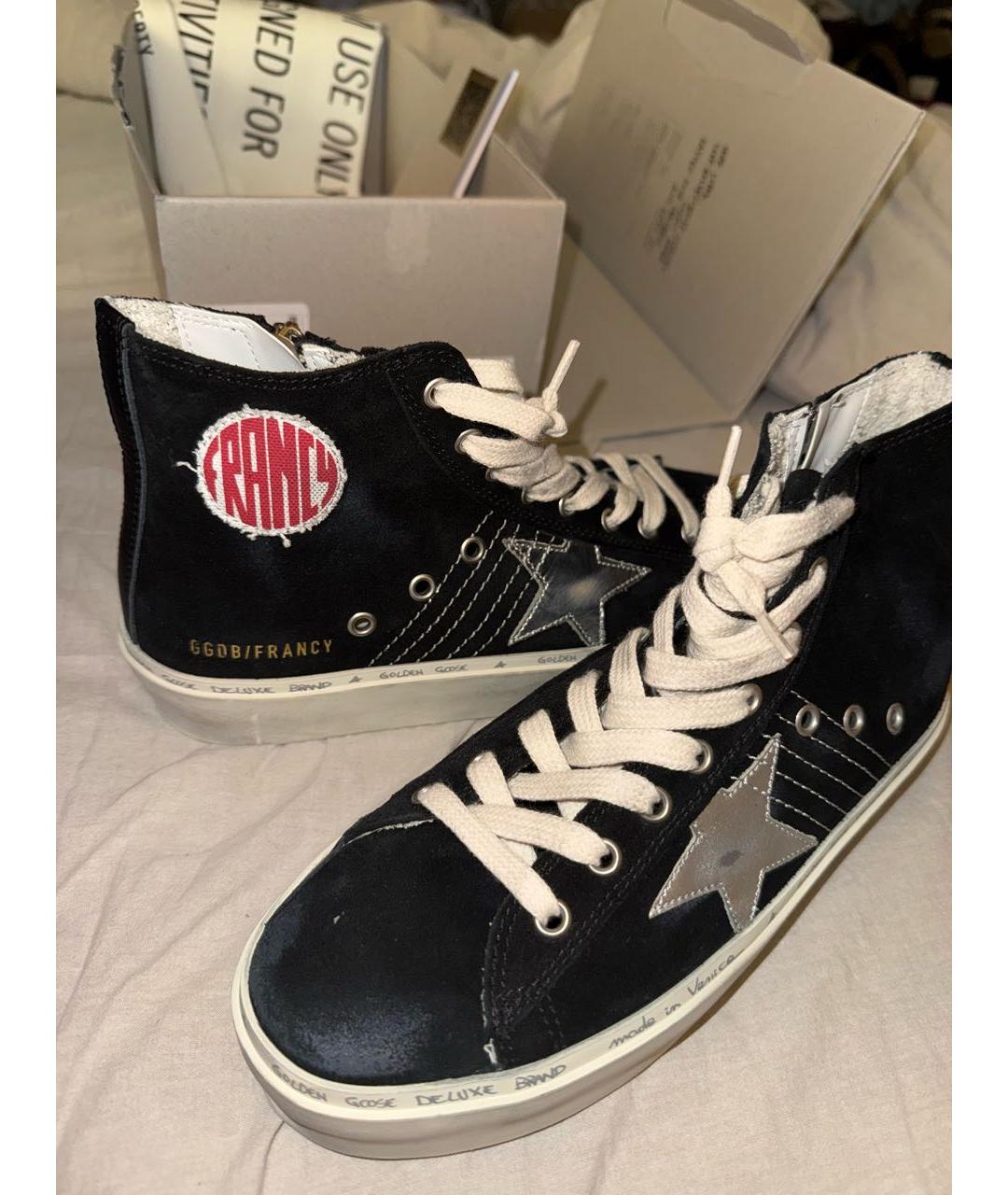 GOLDEN GOOSE DELUXE BRAND Черные замшевые кеды, фото 2