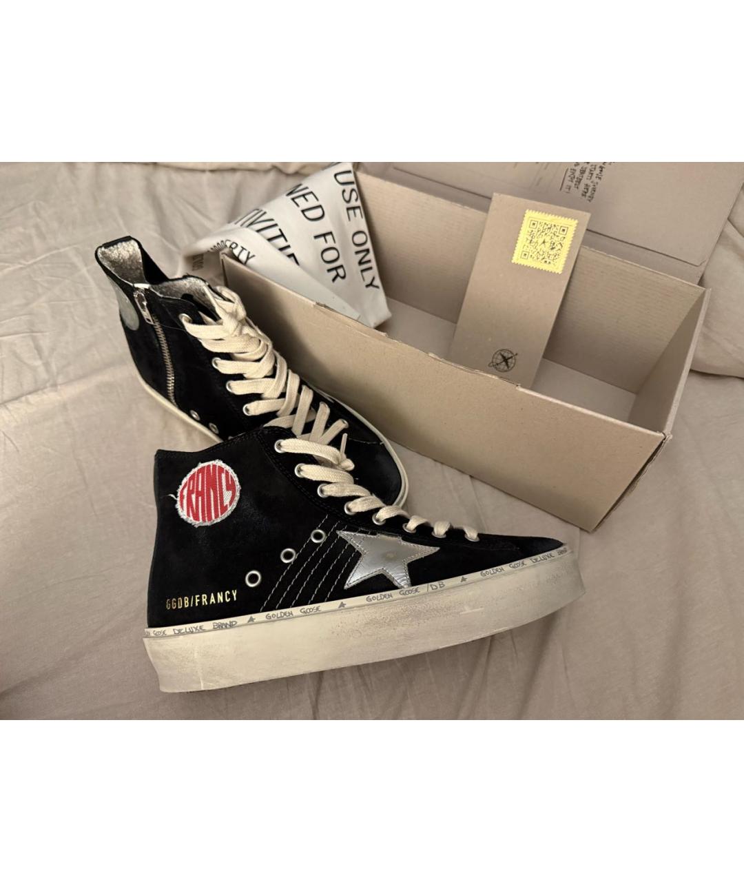 GOLDEN GOOSE DELUXE BRAND Черные замшевые кеды, фото 3