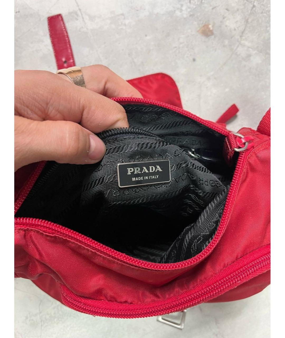 PRADA Красная сумка на плечо, фото 4