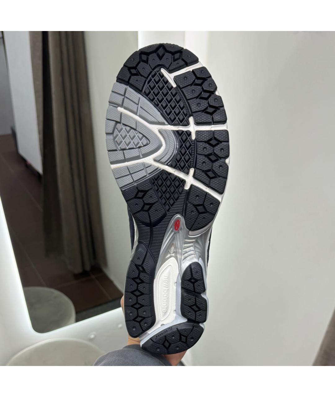 NEW BALANCE Темно-синие замшевые низкие кроссовки / кеды, фото 7