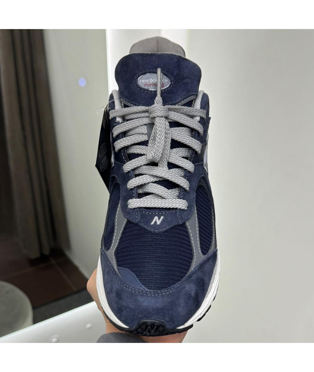 NEW BALANCE Темно-синие замшевые низкие кроссовки / кеды, фото 4