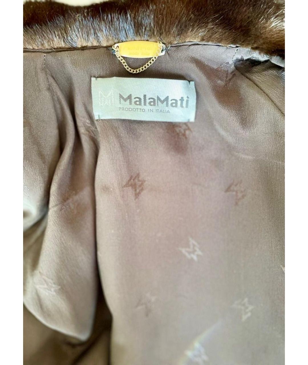 MALA MATI Коричневая меховая шуба, фото 4